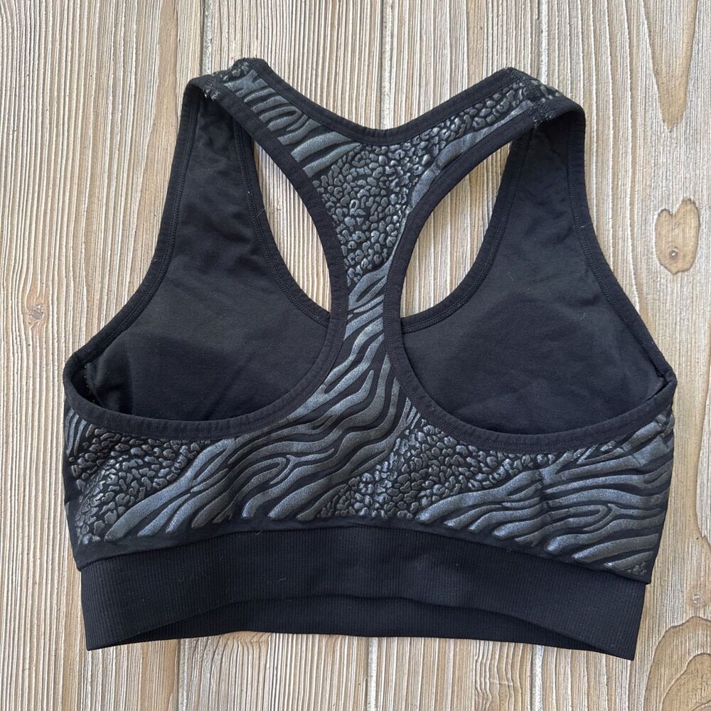 Women’s Proline Pro Player Black Animal Print Sports Bra Padded Activewear - S - Picture 4 of 4